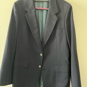 Oscar de la Renta Black Blazer with Pink Trim